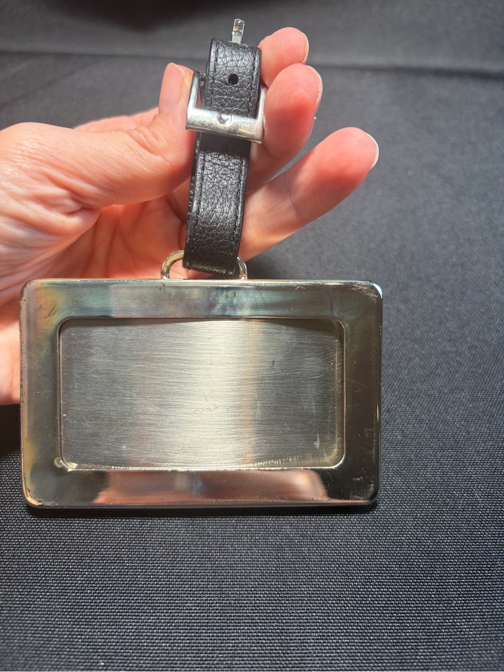 Vintage Links of London silver-plated luggage tag